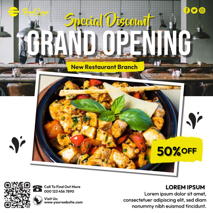 Grand Opening Restaurant Template | PosterMyWall