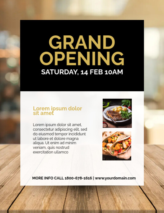 Grand opening restaurant flyer Template PosterMyWall