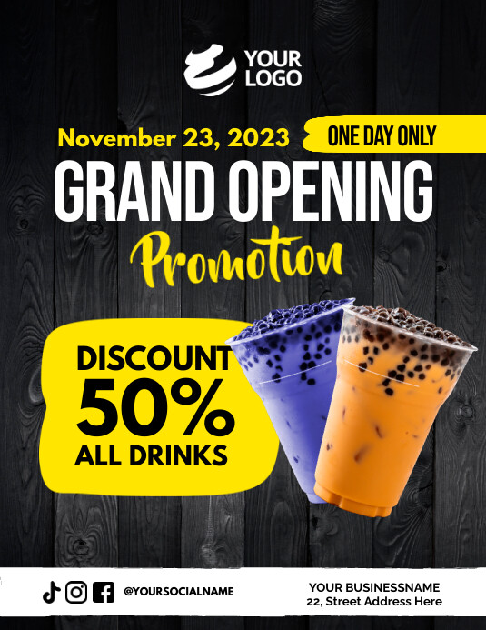 Copy of Grand Opening Restaurant Menu | PosterMyWall