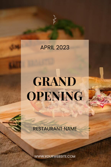 Grand Opening Restaurant Poster template