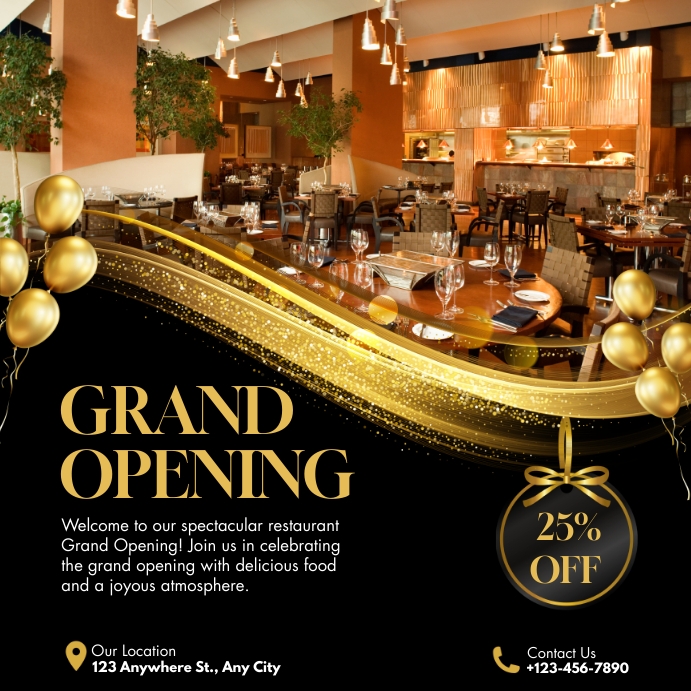 GRAND OPENING RESTAURANT TEMPLATES | PosterMyWall