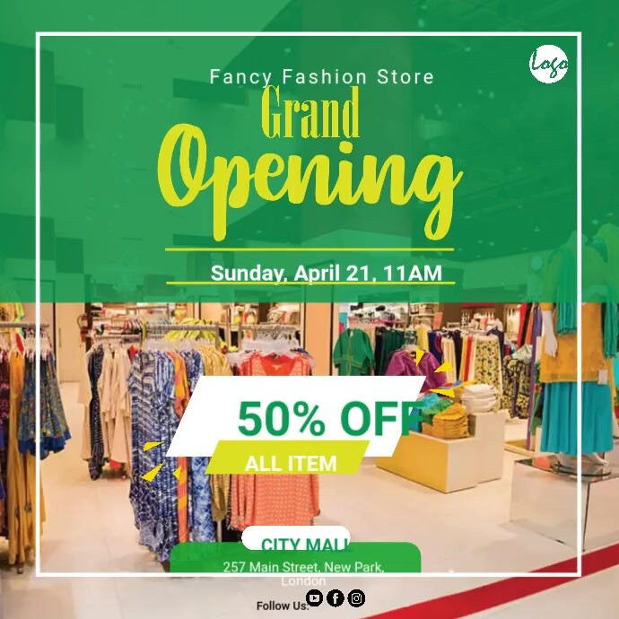 Grand Opening Social Media Post Template | PosterMyWall