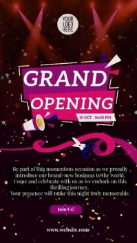 Grand opening vertical video Digital Display (9:16) template
