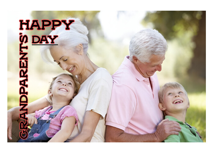 Grand parents day Poskaart template