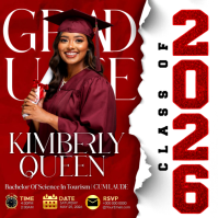 Grand Queen Class Graduation Invitation Instagram-bericht template