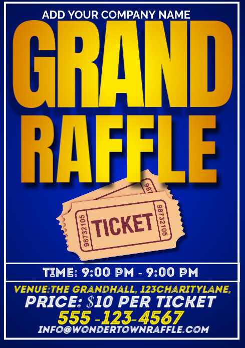 Grand Raffle A3 template
