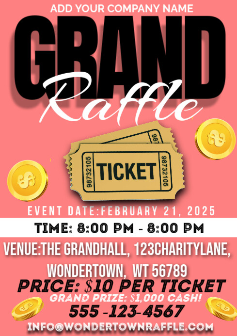Grant Raffle Header Grand Raffle A3 Template | PosterMyWall