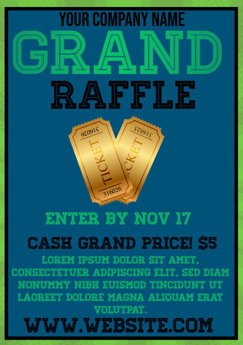 Grant Raffle Header Grand Raffle A5 Template | PosterMyWall