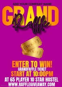 Sample Raffle Congratulation Card Raffle Contest A5 Template | PosterMyWall
