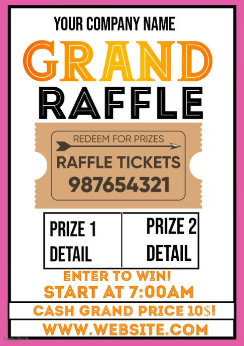 Grand Raffle Graphics Design Plantilla de Grand Raffle A5 | PosterMyWall