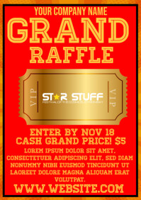 Grand Raffle Tag Grand Raffle A5 Template | PosterMyWall