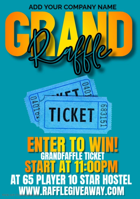 Plantilla de Grand Raffle A5 | PosterMyWall