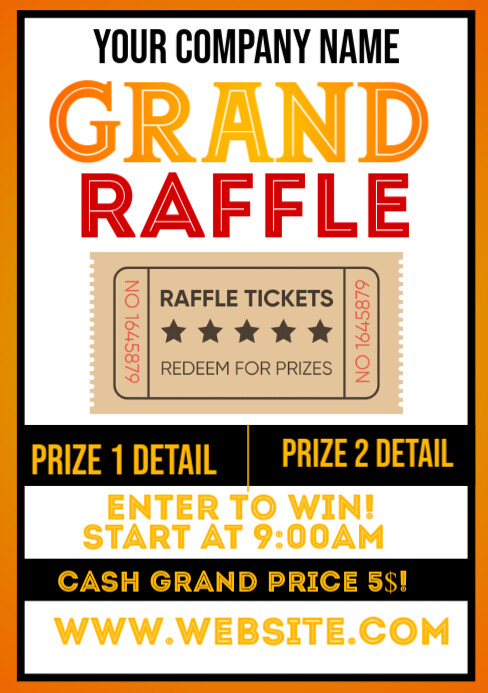 Grand Raffle A5 Template | PosterMyWall