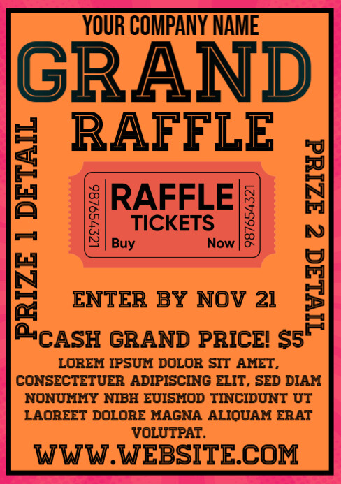 Grant Raffle Header Copy of Grand Raffle A5 | PosterMyWall