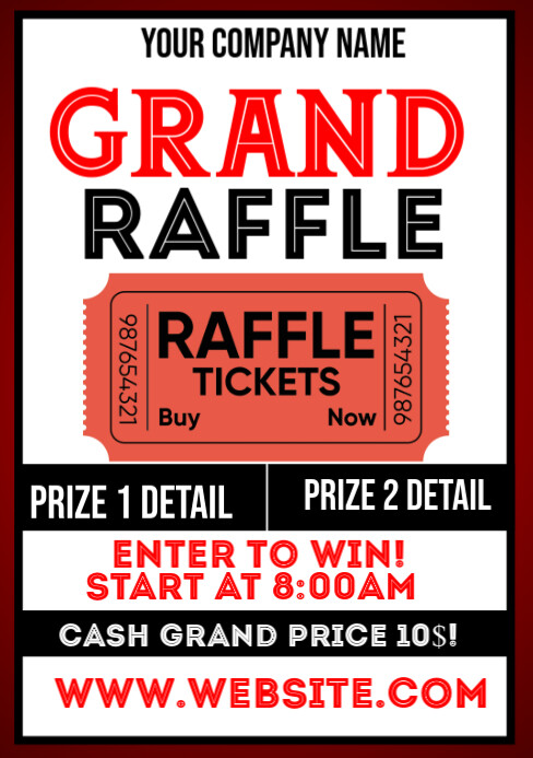 Grand Raffle A5 Template | PosterMyWall