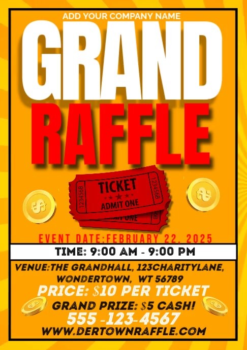 Plantilla de Grand Raffle | PosterMyWall