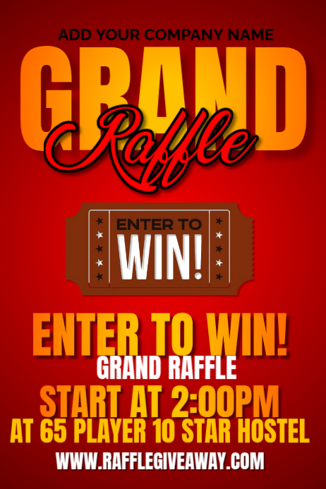 Grand Raffle Template | PosterMyWall