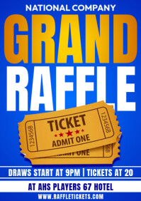 Large Raffle Paper Grand Raffle Template | PosterMyWall