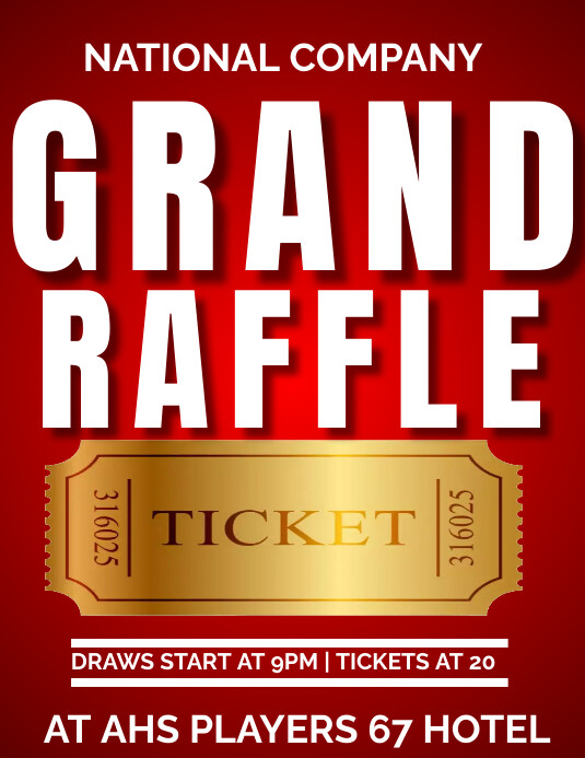 General Raffle Poster Copy of GRAND RAFFLE | PosterMyWall