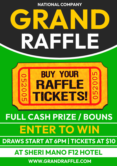 Grand raffle Template | PosterMyWall