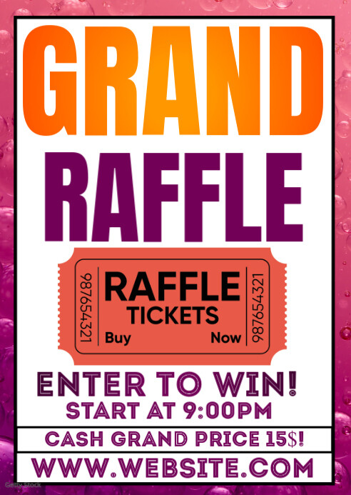 Grand Raffle Graphics Grand Raffle Template | PosterMyWall