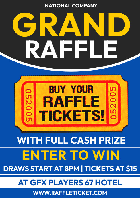 Blake Raffle Templat Grand raffle Templat | PosterMyWall