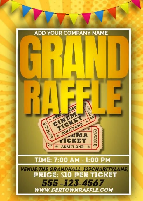 Grant Raffle Header Grand raffle Template | PosterMyWall
