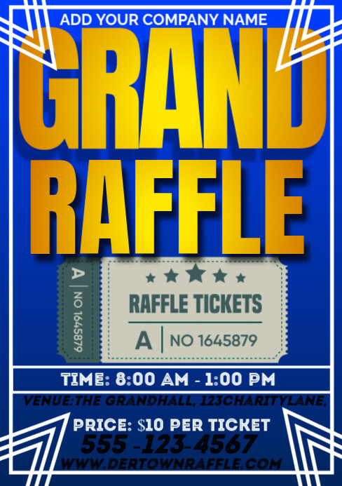 General Raffle Poster Grand raffle Template | PosterMyWall