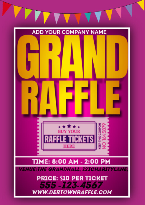 Grant Raffle Header Grand raffle Template | PosterMyWall