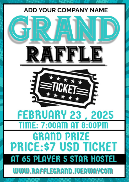 Grant Raffle Header Grand raffle Template | PosterMyWall
