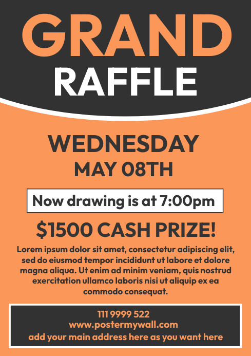 GRAND RAFFLE Template | PosterMyWall