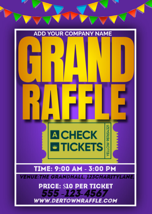 Grand Raffle Graphics Grand raffle Template | PosterMyWall