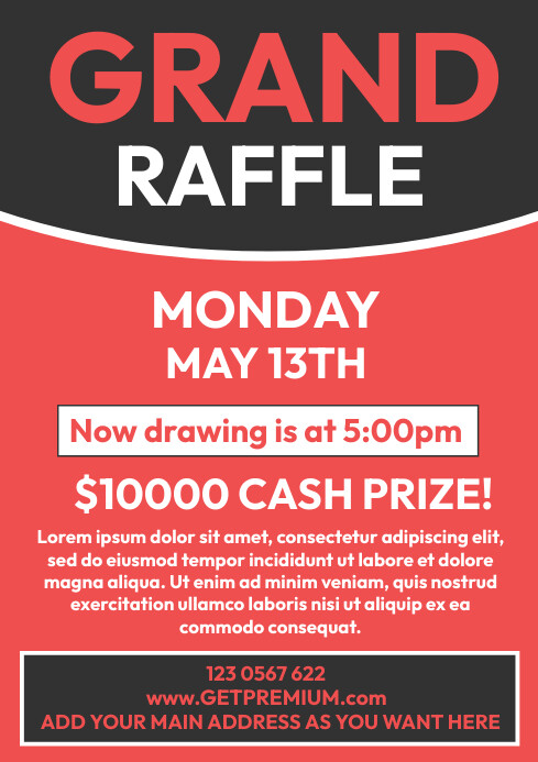 grand raffle Template | PosterMyWall