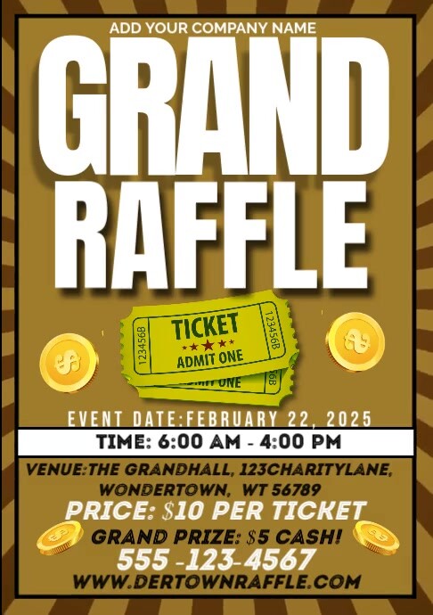 Grand Raffle Template | PosterMyWall