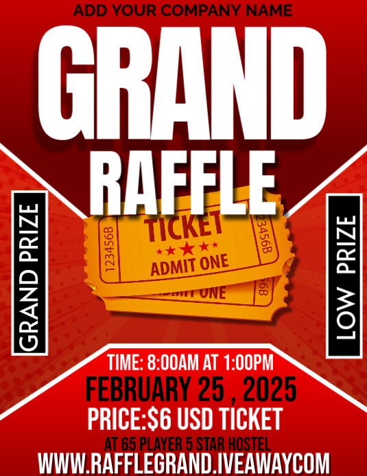 Plantilla de Grand raffle | PosterMyWall