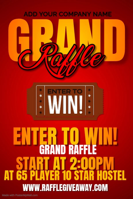 Grand Raffle Poster Template | PosterMyWall