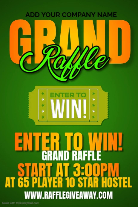 Grand Raffle Poster Templat | PosterMyWall