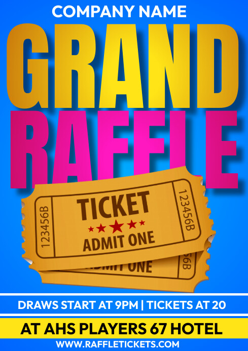 GRAND RAFFLE POSTER FLYER Template | PosterMyWall