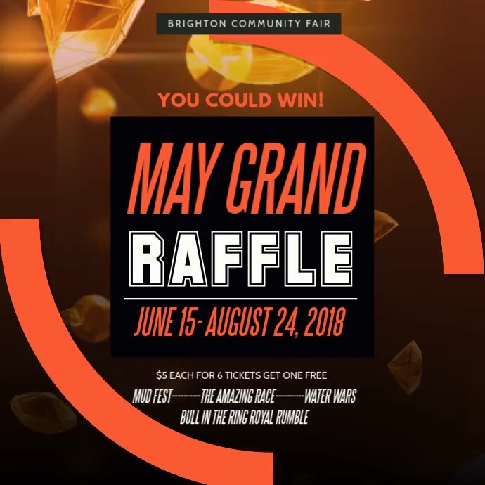 60 Square Raffle Grand Raffle Square Video Template | PosterMyWall