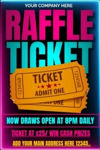 Grand raffle ticket comprtition video template Poster