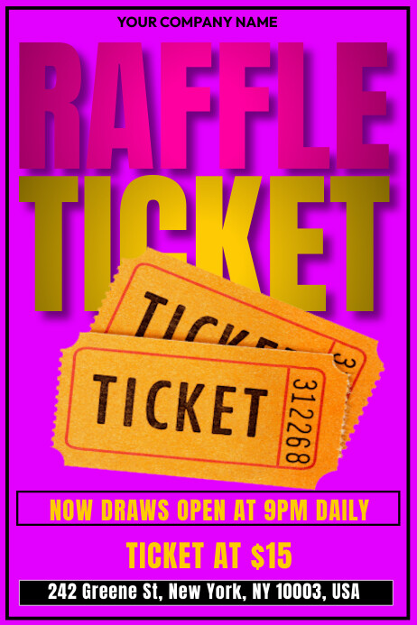 General Raffle Poster Grand Raffle Ticket Contesst Poster Template | PosterMyWall