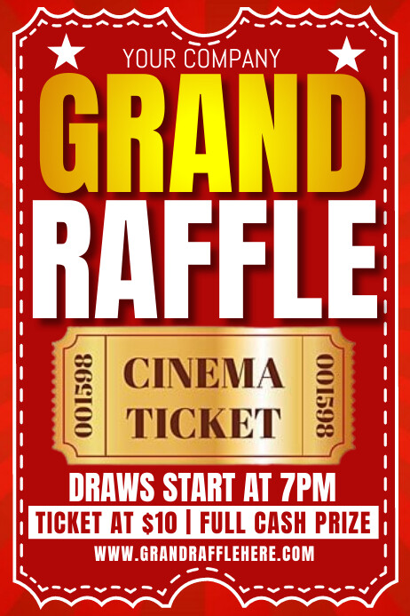 Grand raffle ticket Template | PosterMyWall