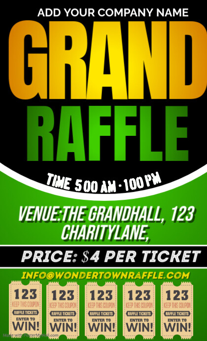 Grand Raffle Graphics Grand Raffle ticket Template | PosterMyWall