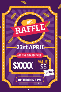 Morado Raffle Event Poster Template