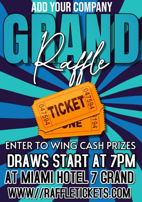 grand raffle ticket design Template | PosterMyWall
