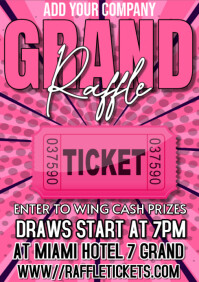 grand raffle ticket design Template | PosterMyWall