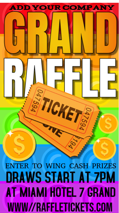GRAND RAFFLE TICKET DESIGN Template | PosterMyWall