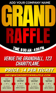 Grand Raffle Tag grand raffle ticket design Template | PosterMyWall