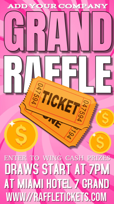 GRAND RAFFLE TICKET DESIGN Template | PosterMyWall