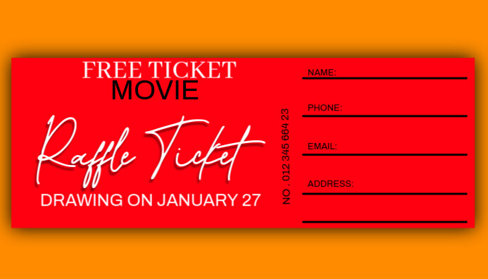 Grant Raffle Header Grand Raffle ticket Template | PosterMyWall